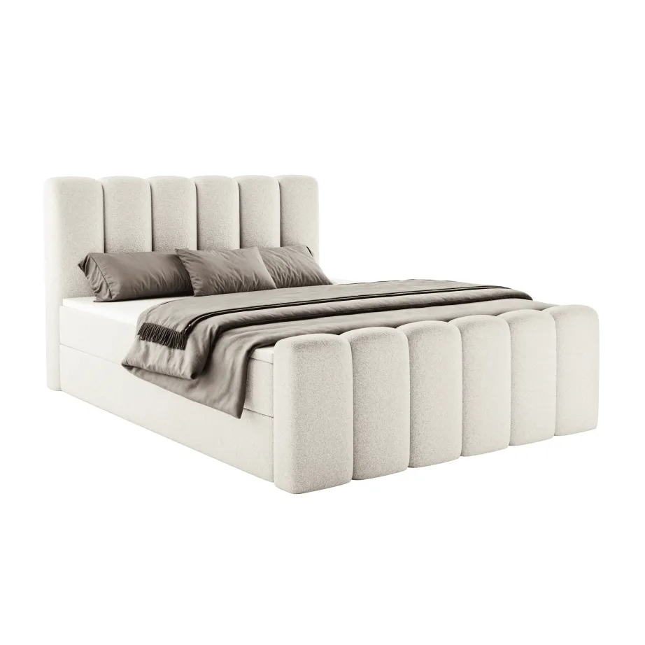 Kopie von Boxspringbett NOLA mit Bettkasten & Topper