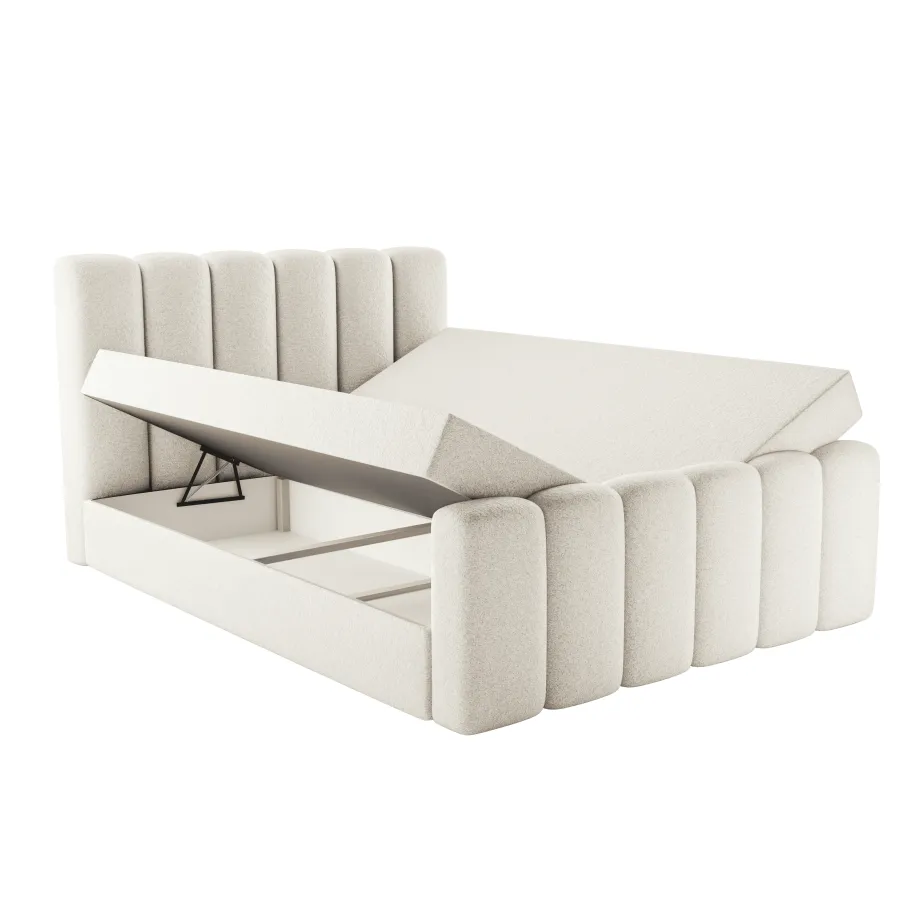 Kopie von Boxspringbett NOLA mit Bettkasten & Topper