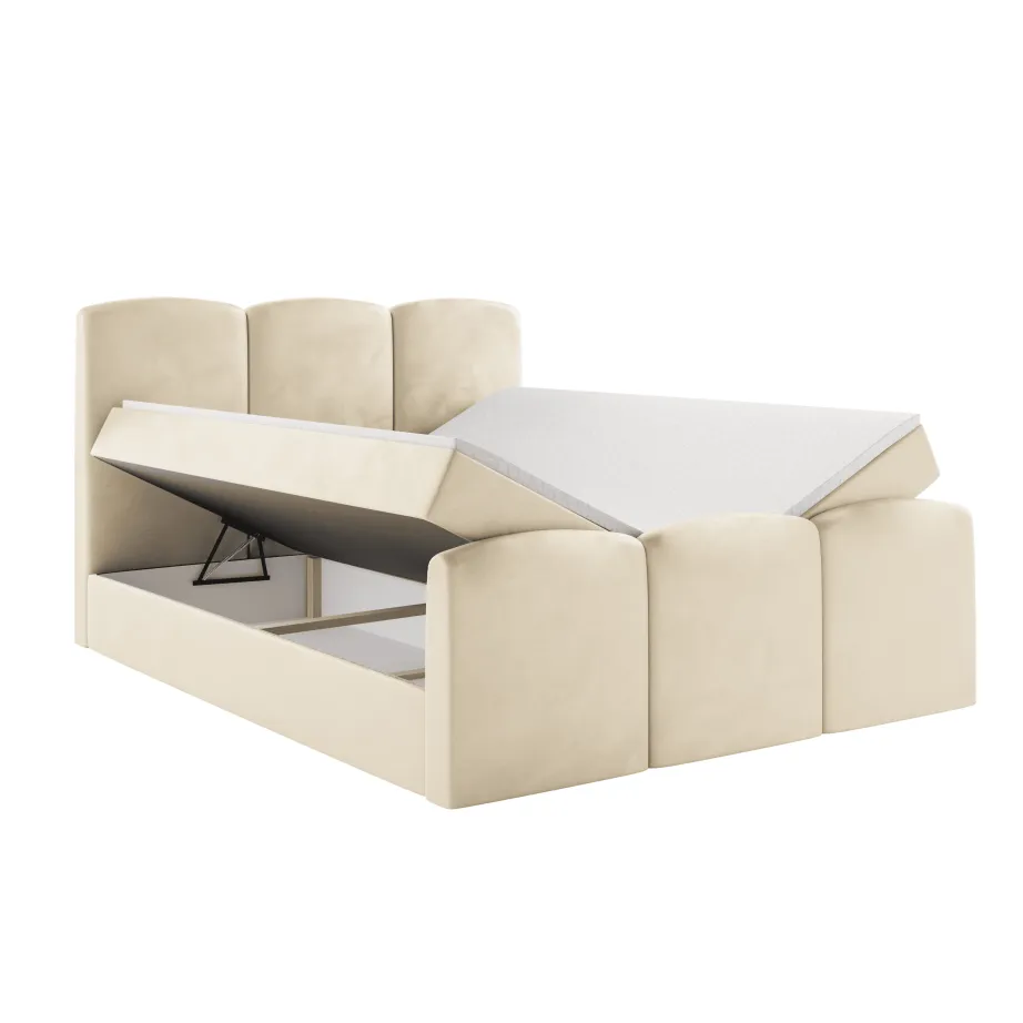 Kopie von Kopie von Kopie von Kopie von Boxspringbett NOLA mit Bettkasten & Topper
