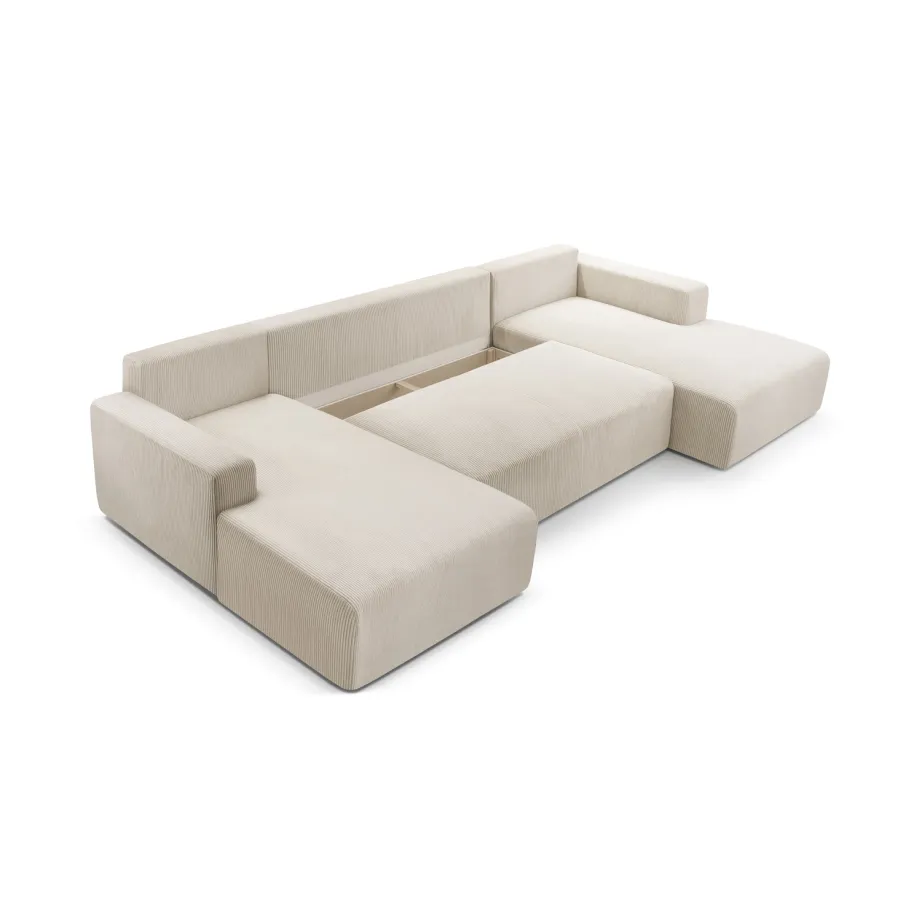 Wohnlandschaft PULA-U Cord Schlafsofa